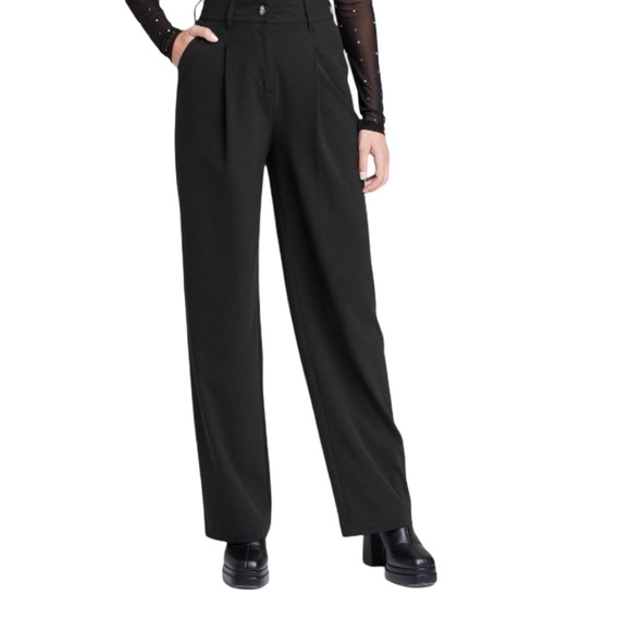 Wide Leg Black Trousers - Sz 10 - Picture 2 of 15